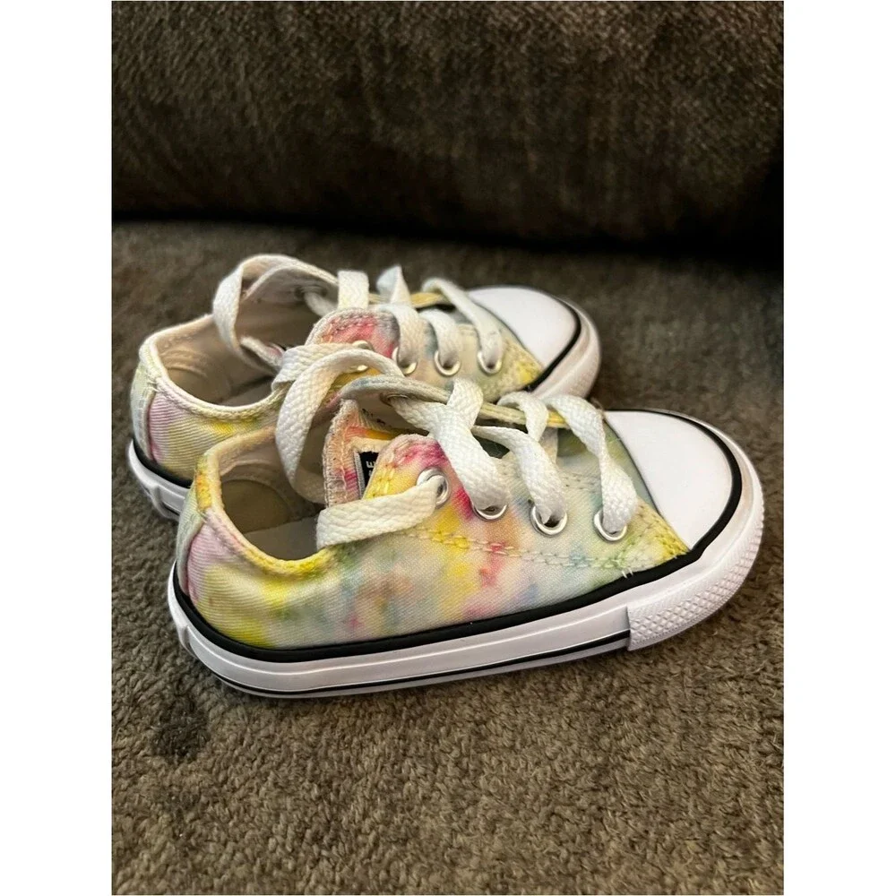 Toddler Shoes Lot Size 5C Converse White Tie Dye Puma Rainbow 3 Pairs GUC